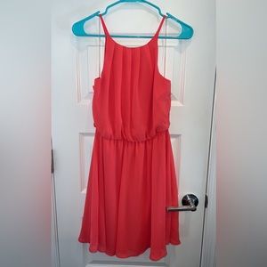 Blue Rain Coral Halter Dress